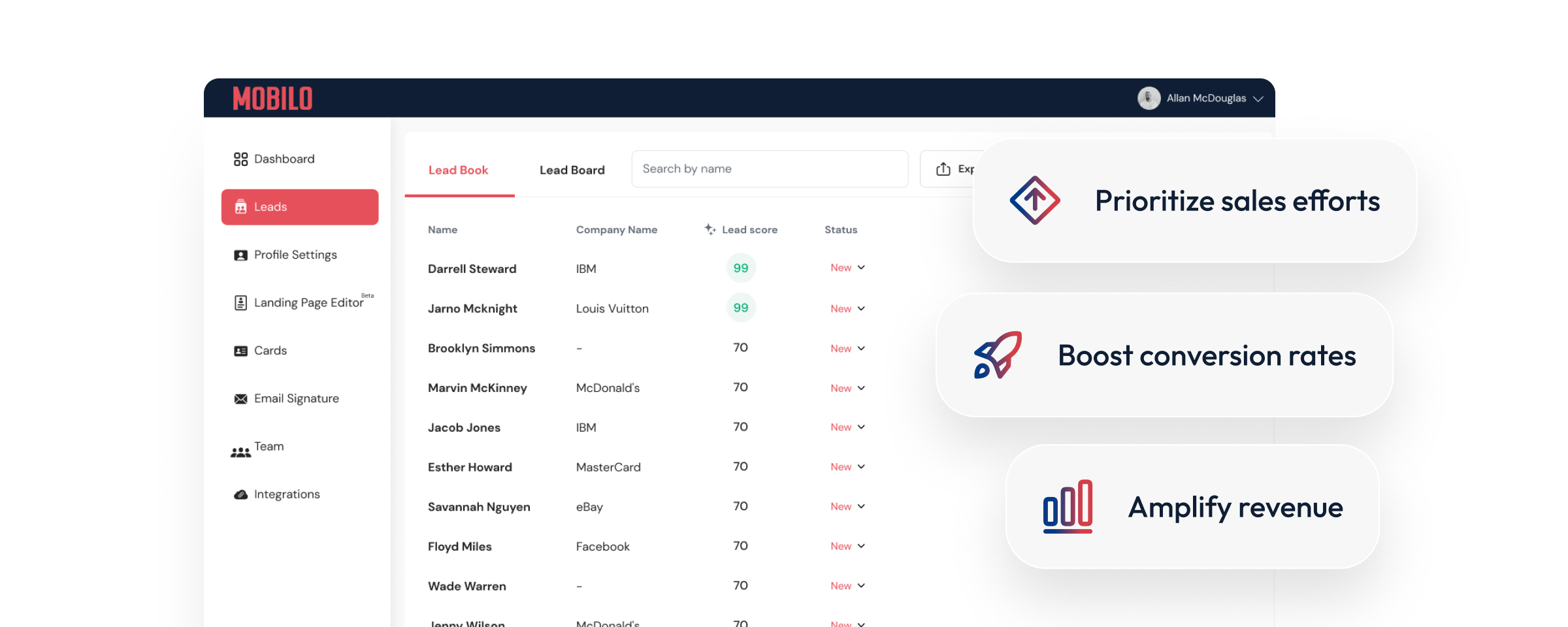 Mobilo Business Cards: - Professional Services