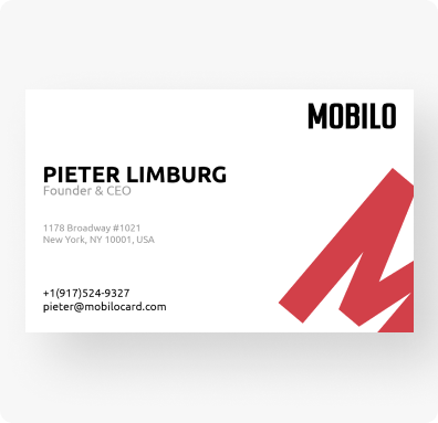 Metal smart business card sample 2
