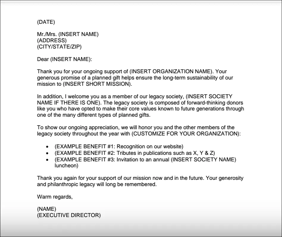 7 Free Nonprofit Thank-You Letter Templates | Instrumentl