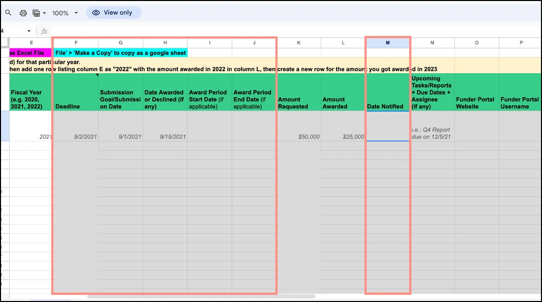 Setting Key Dates