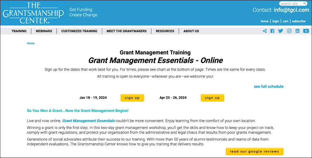 The Grantsmanship Center - Grant Management Essentials