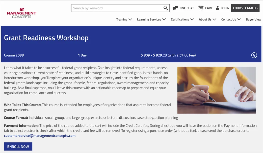 Management Concepts - Grant Readiness