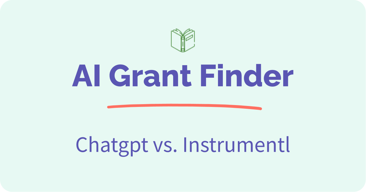AI grant finder chatgpt vs instrumentl