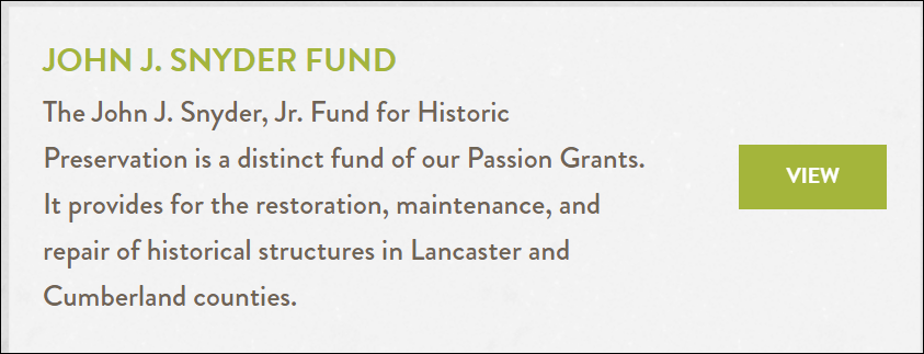 example of a grant program that is restricted from a local community foundation