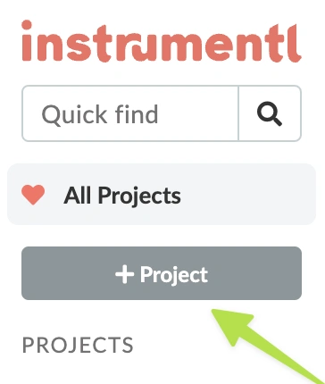 Creating a new project is quick and easy
