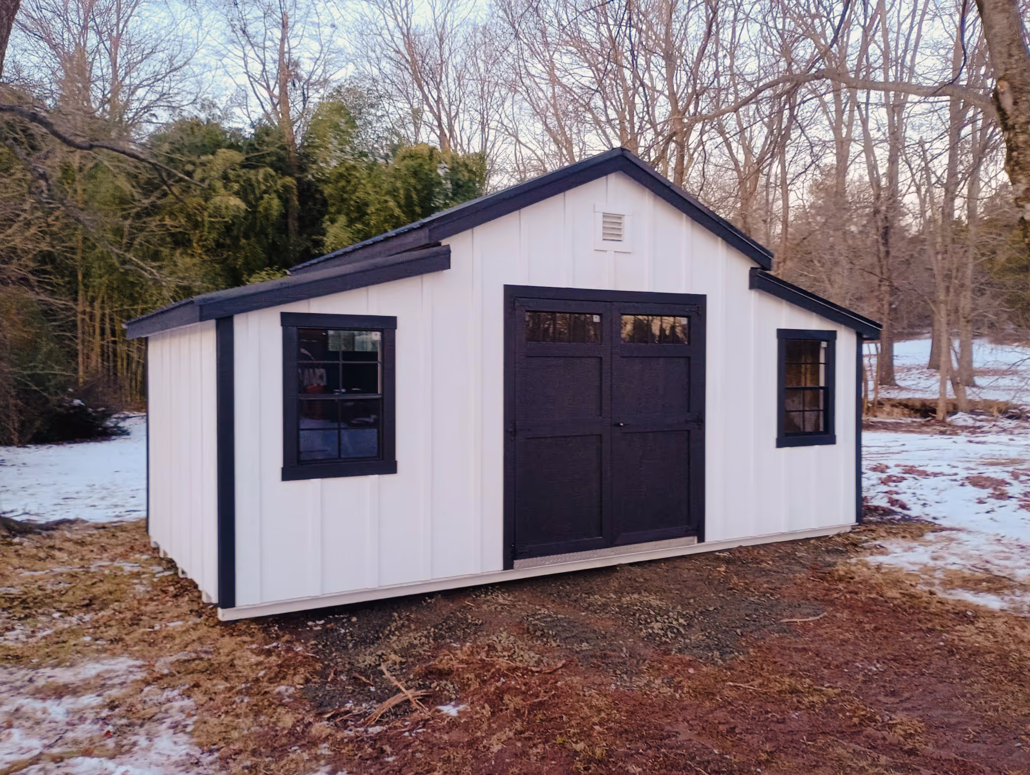 Black and White Sheds