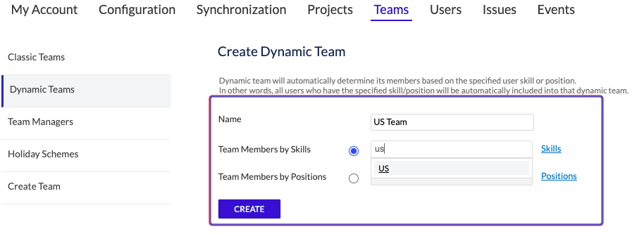 ActivityTimeline Create Dynamic Team