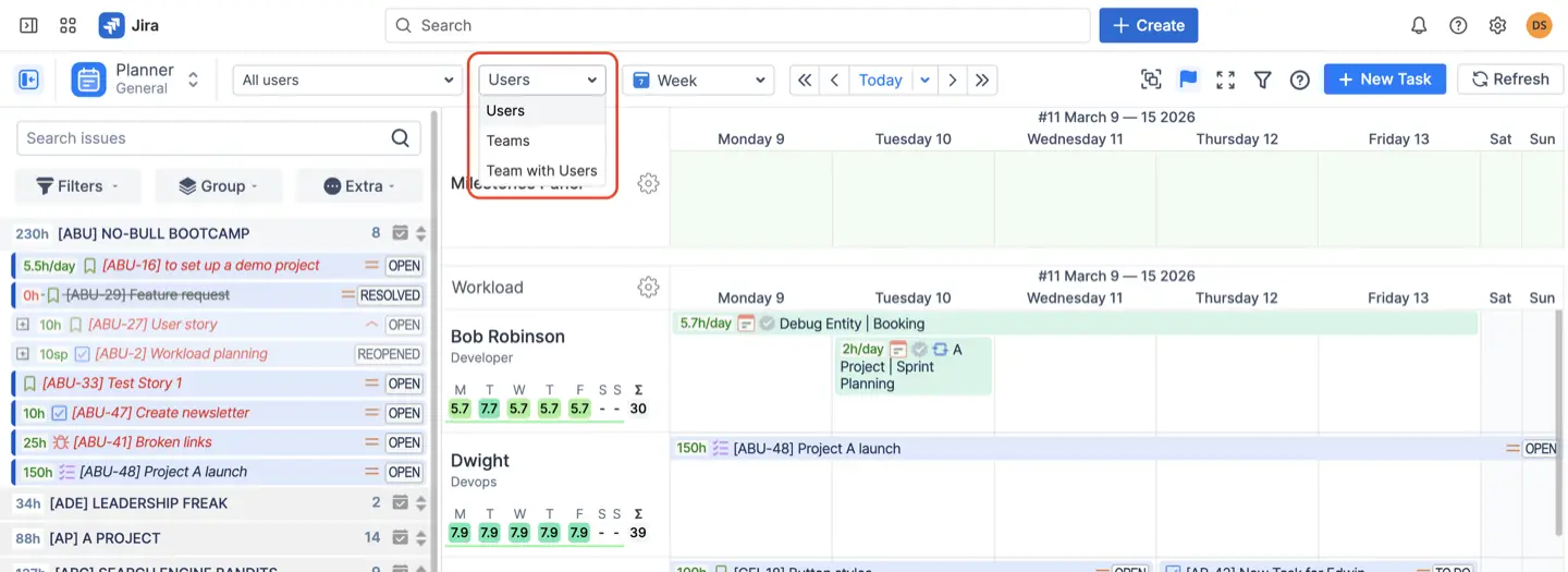 Resource capacity in ActivityTimeline 