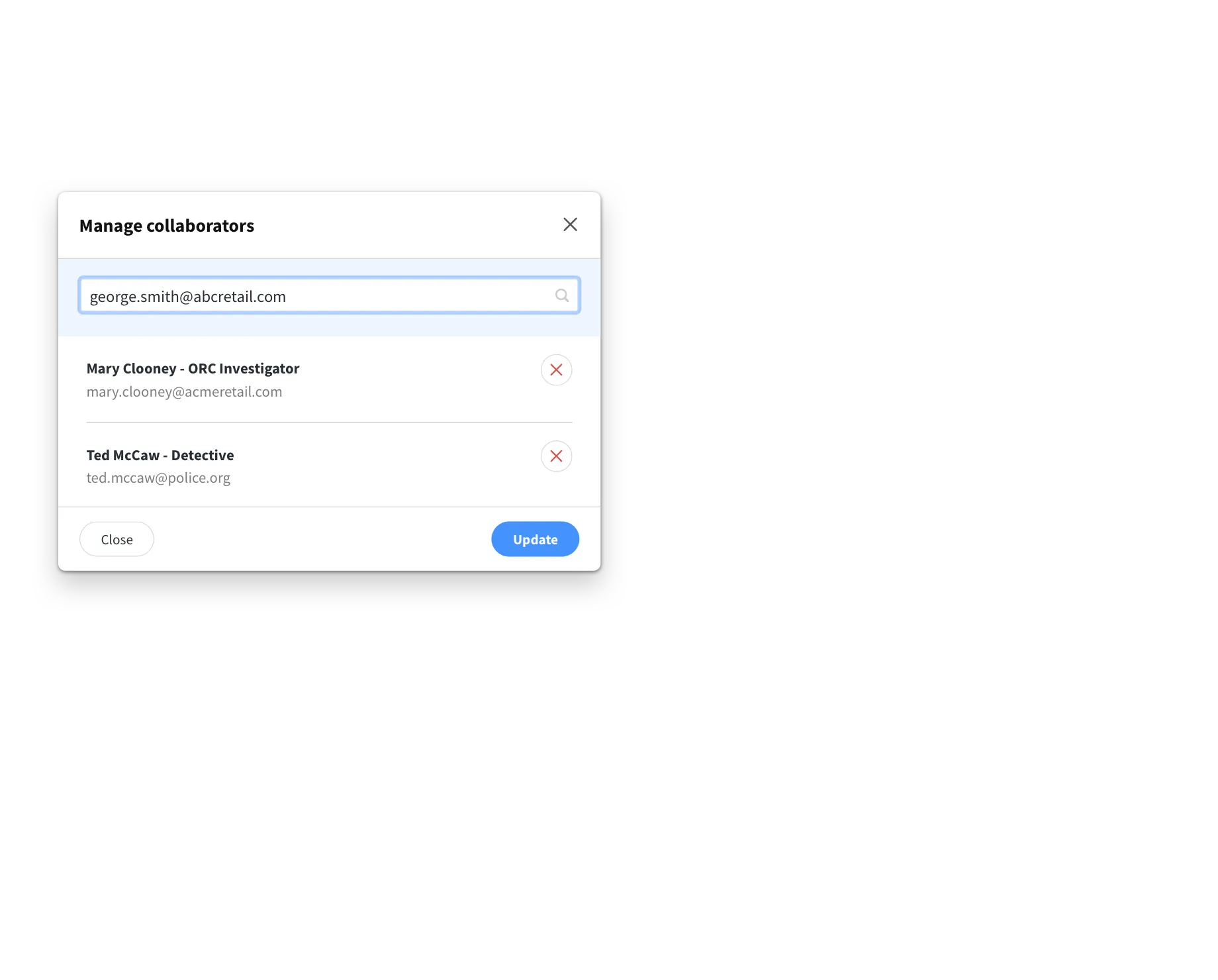 Screenshot of Auror Investigate