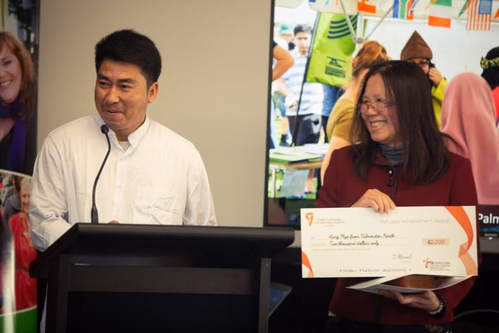Aung Myo wins Refugee Achievement Award