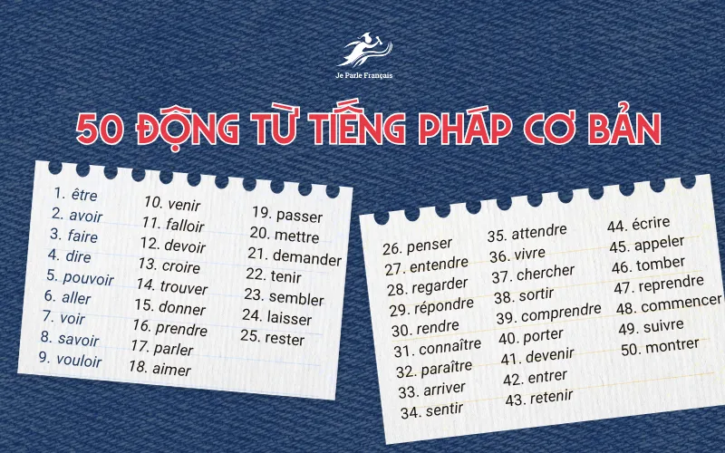 50 động từ cơ bản cho người mới học tiếng Pháp
