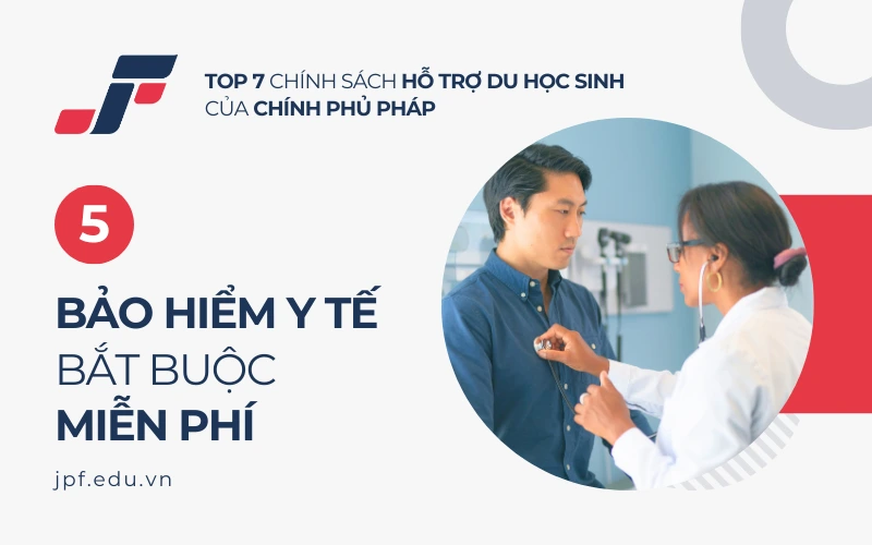 100% sinh viên quốc tế theo học tại Pháp được đóng bảo hiểm y tế miễn phí.