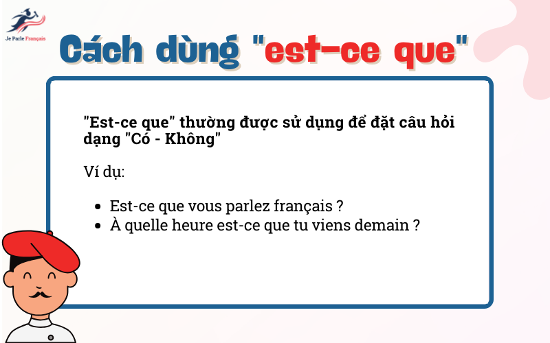 Cách dùng "est-ce que" trong tiếng Pháp