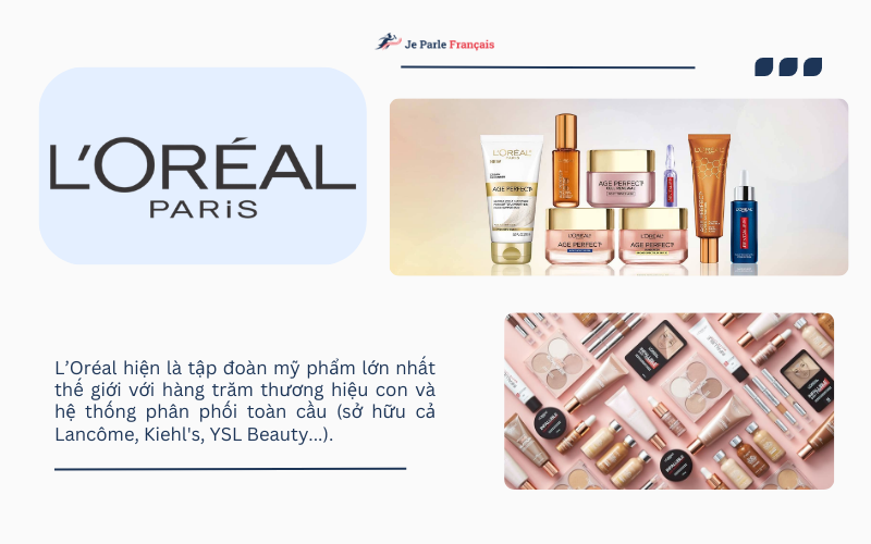 Tập đoàn mỹ phẩm L'Oréal với phong phú các dòng sản phẩm hướng đến đa dạng phân khúc khách hàng