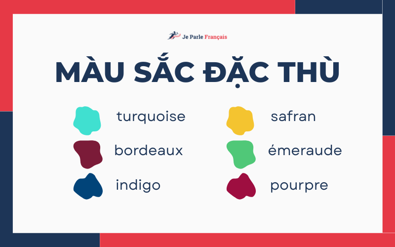 Từ vựng tiếng Pháp mô tả các màu sắc đặc thù