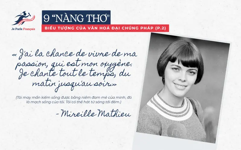 Mireille Mathieu là tấm gương sáng về tài năng và sự nỗ lực không ngừng nghỉ.