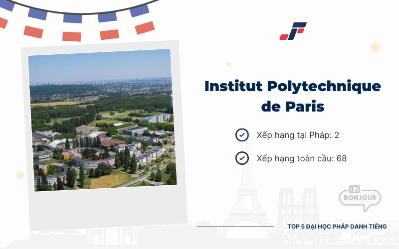 Institut Polytechnique de Paris thuộc top 2 trường Đại học hàng đầu tại Pháp