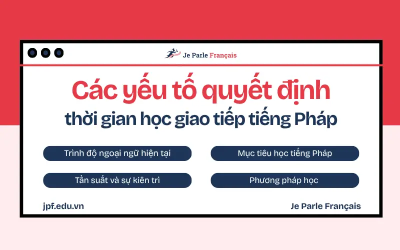 Thời gian học tiếng Pháp phụ thuộc vào những yếu tố nào?