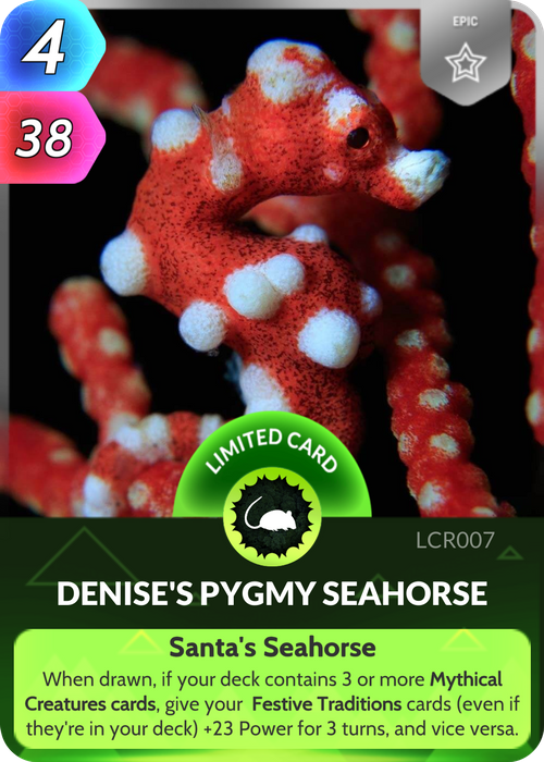 Denise’s Pygmy Seahorse is the tiniest type of seahorse, typically measuring less than 2 centimetres in total!