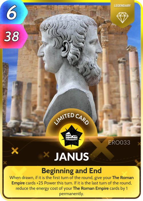 Janus was a distinctively Roman god with no parallel in ancient Greek culture, acting as a supervisor to all things beginning and end