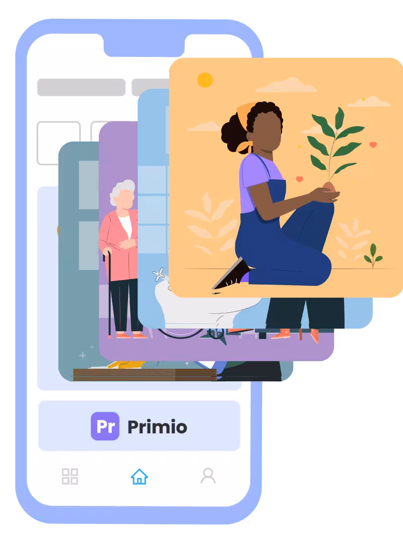 Primio app met trainingen