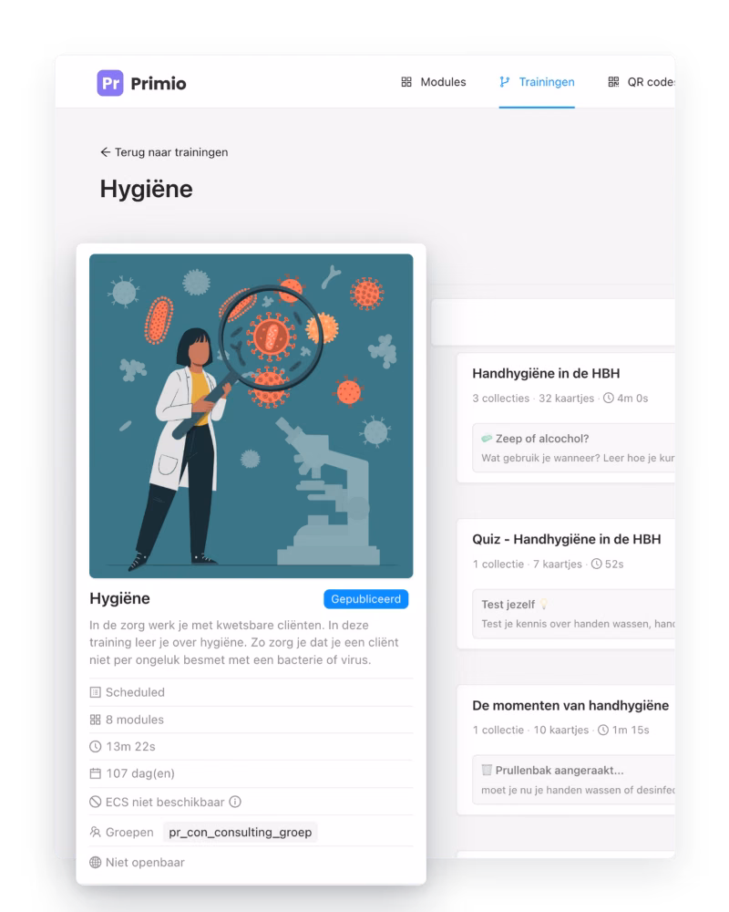 Creëer en beheer je eigen training