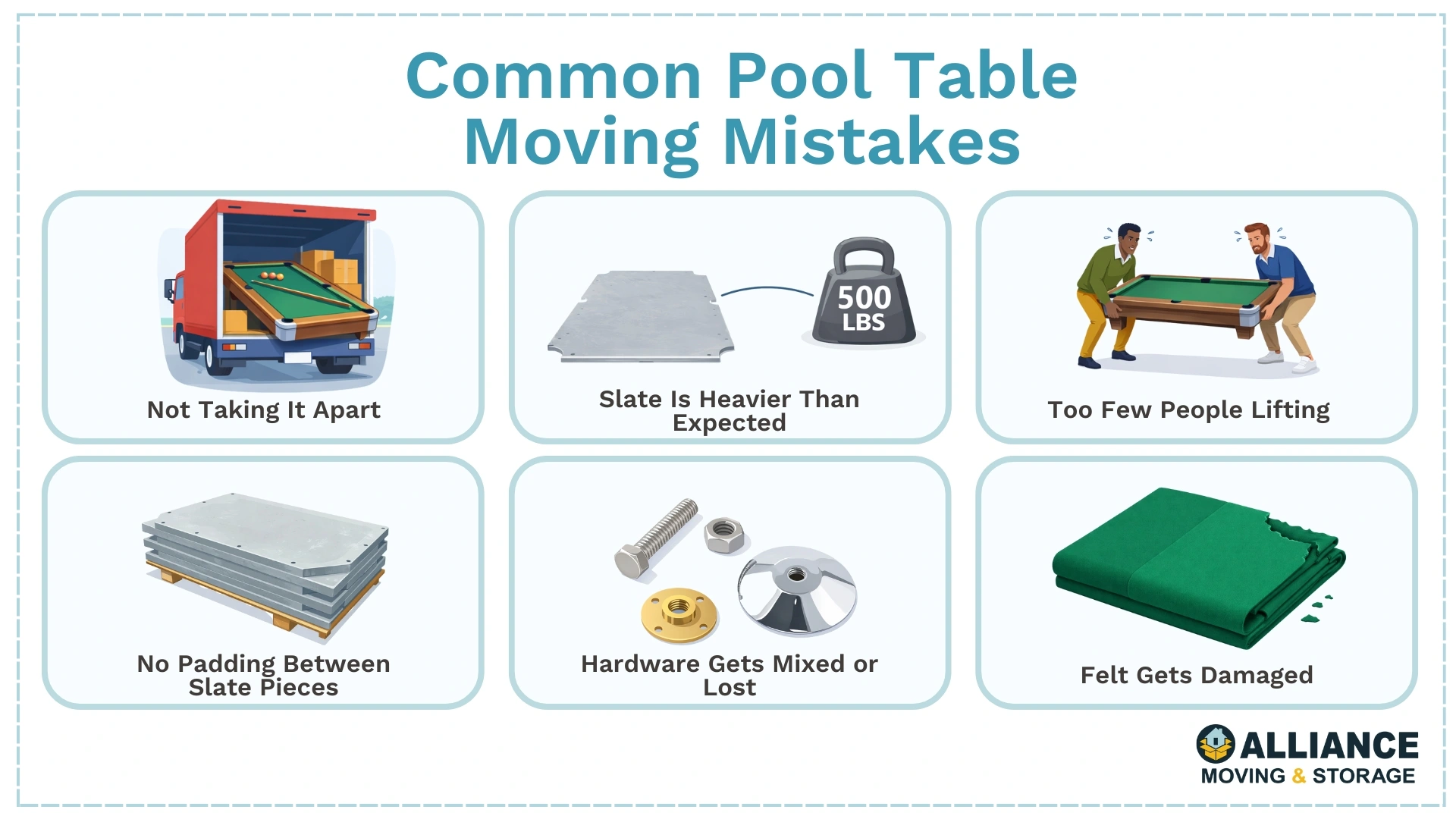Common Pool Table Moving Mistakes