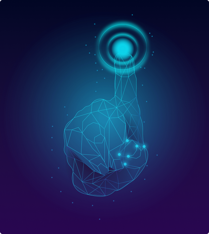 index finger pointing to something