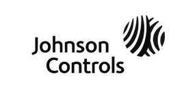 Johnson Controls logo, featured enterprise customer for Mosaic.