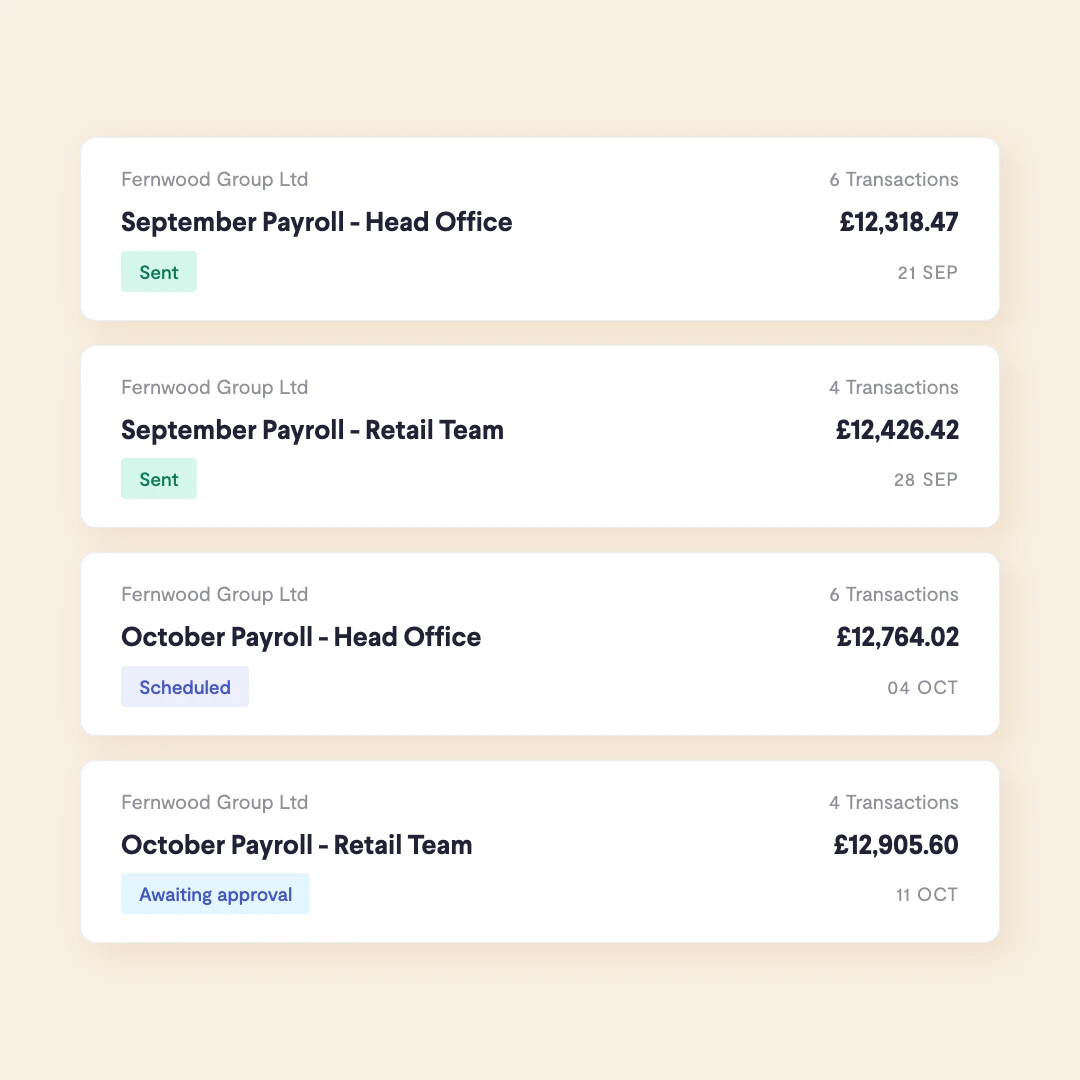Telleroo app: payroll status at a glance