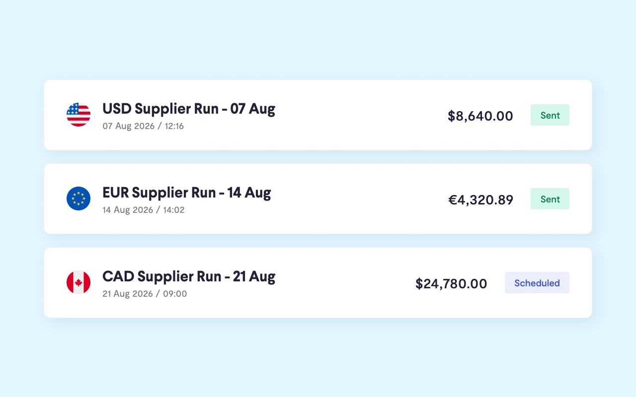 International payments in Telleroo
