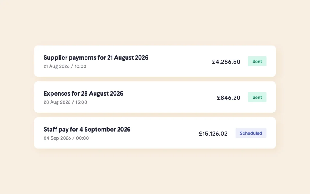Charity staff and supplier payments sent via Faster Payments, a faster alternative to BACS