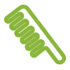 Green paintbrush icon tilted diagonally.