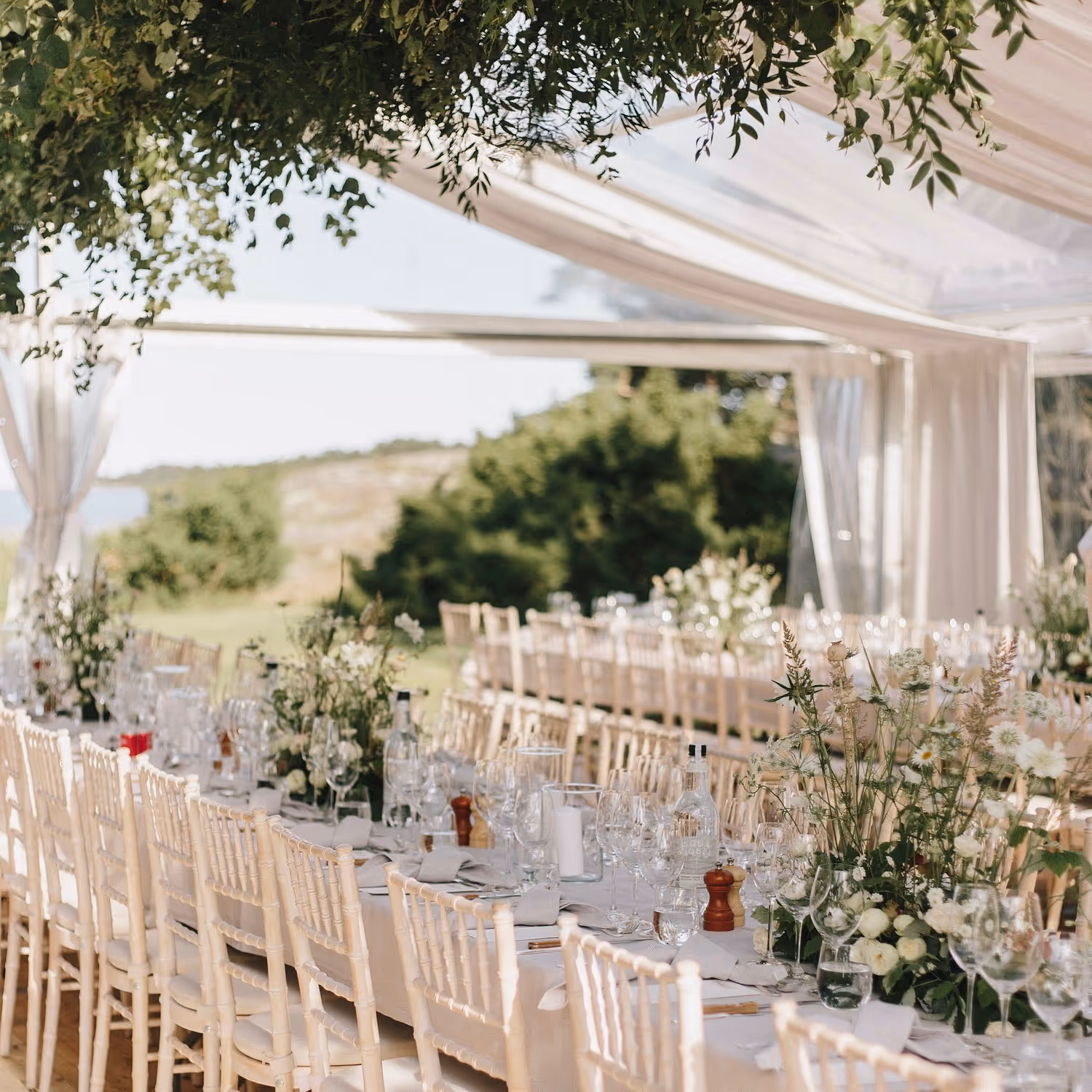 Bordsdekor skärgårdsbröllop