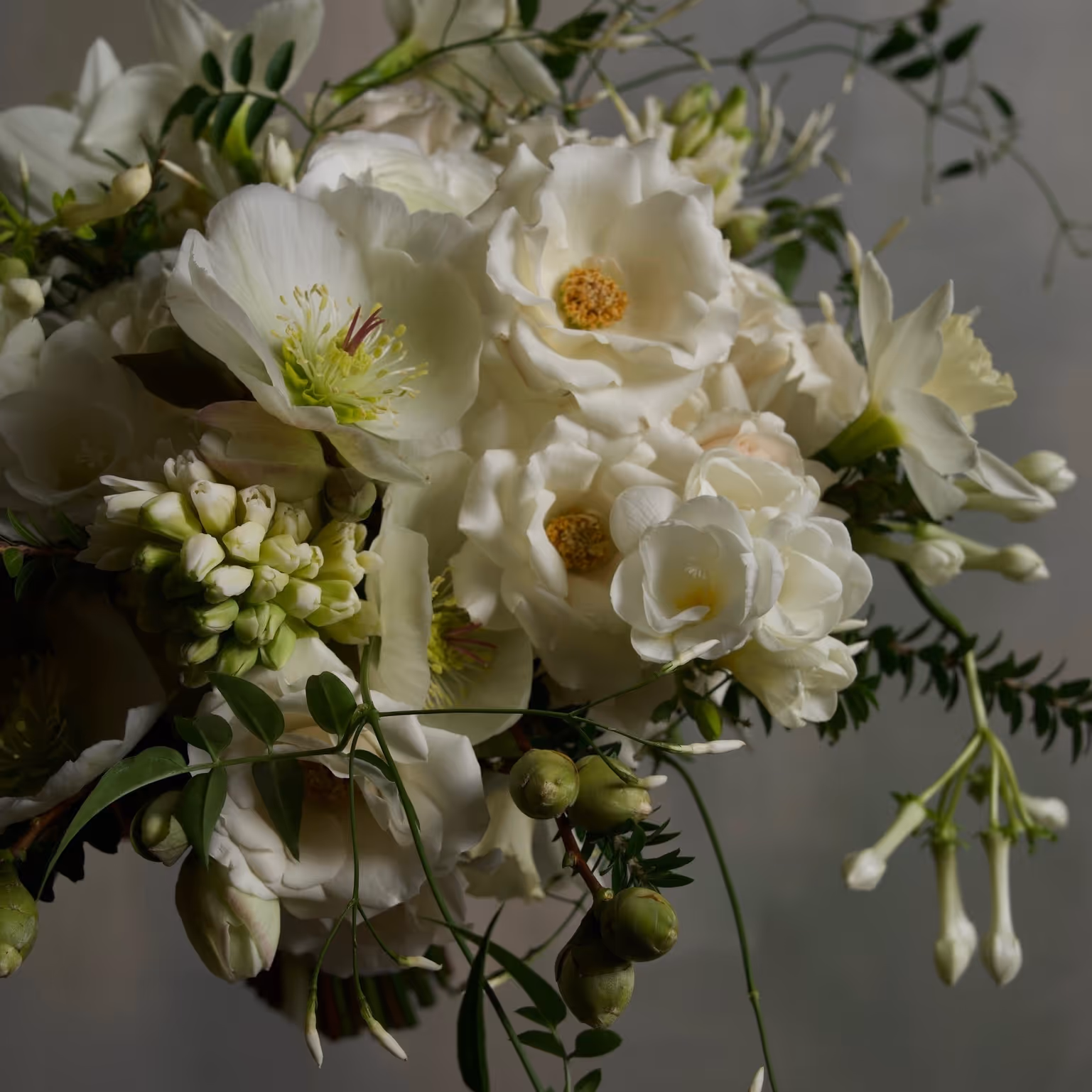 Brudbukett Vit & grön