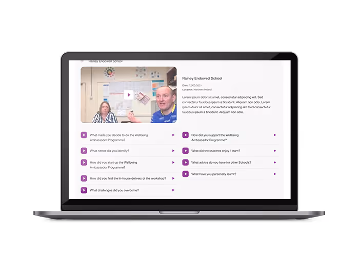 Wellbeing Ambassadors on a laptop