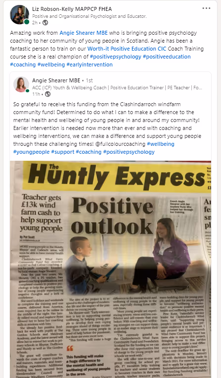 Testimonial Newspaper Snippit