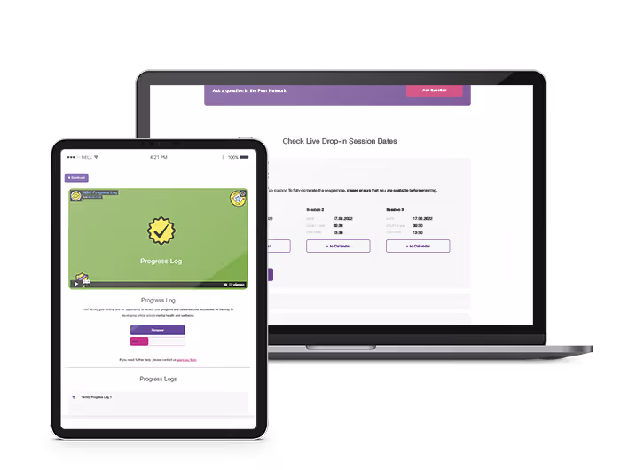 Wellbeing Club Screen Mockup