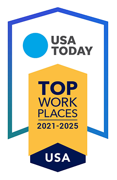 USA Today - Top Work Places 2021 thru 2024 in the USA