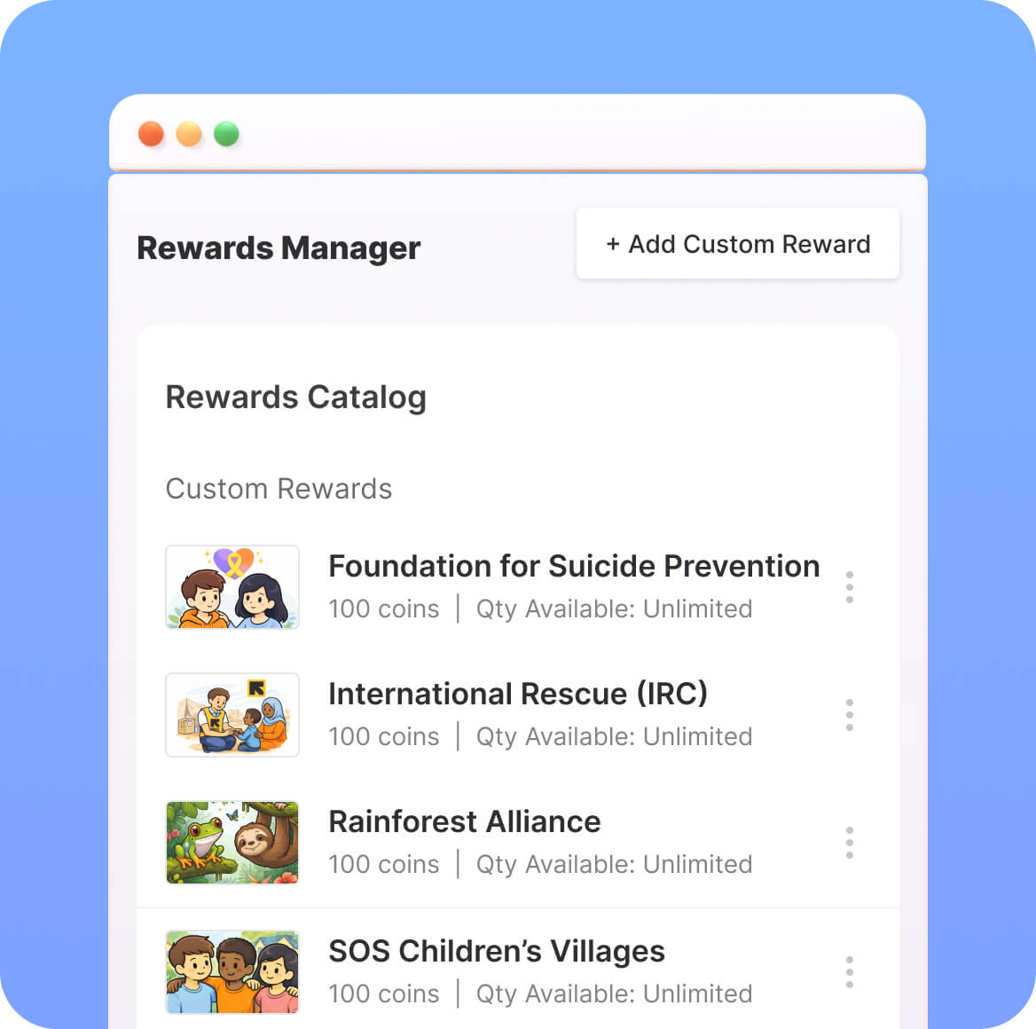 Employee Rewards Software - Custom Charitable Donations Program - Matter