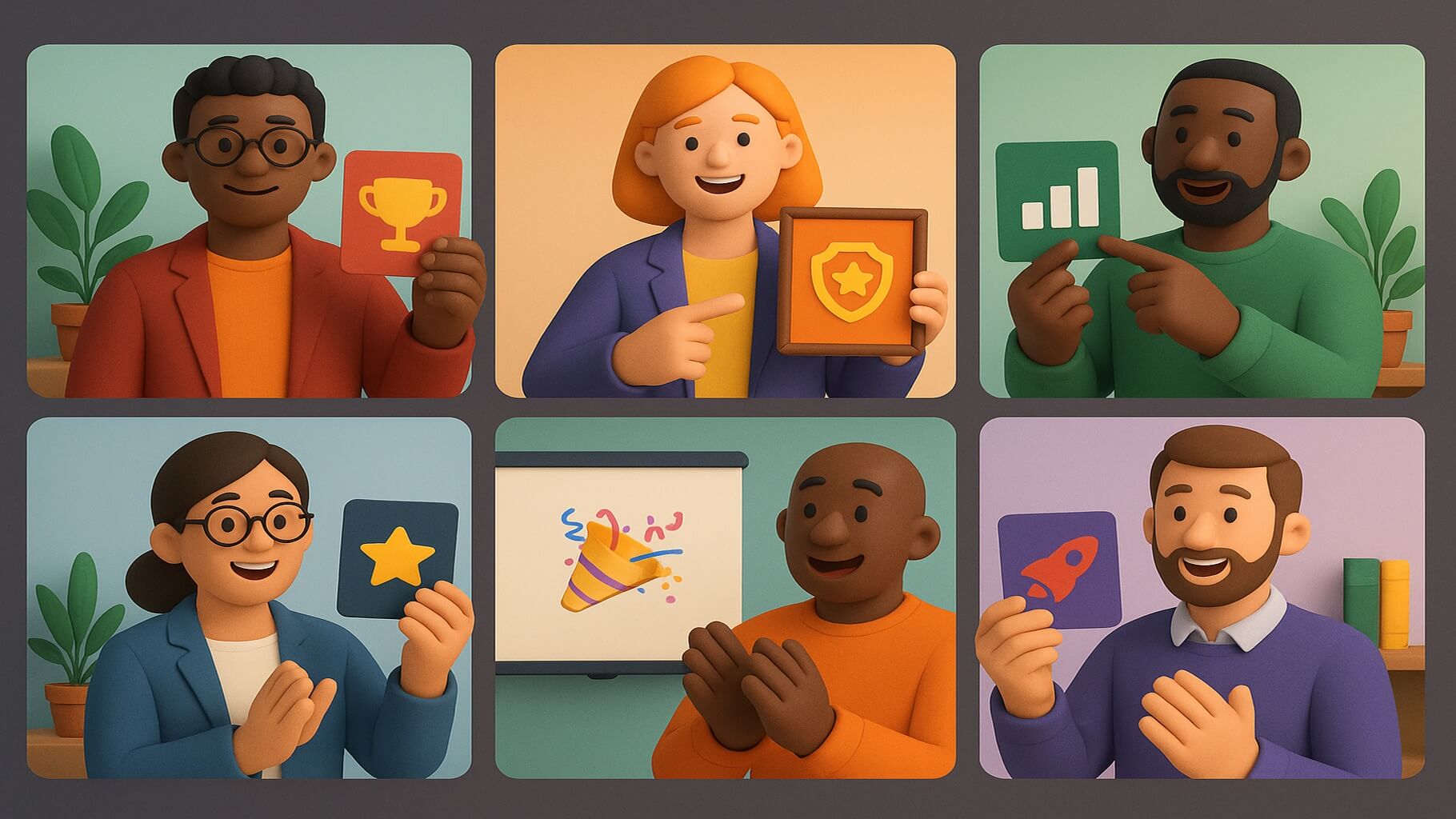 Virtual team games for instant connection