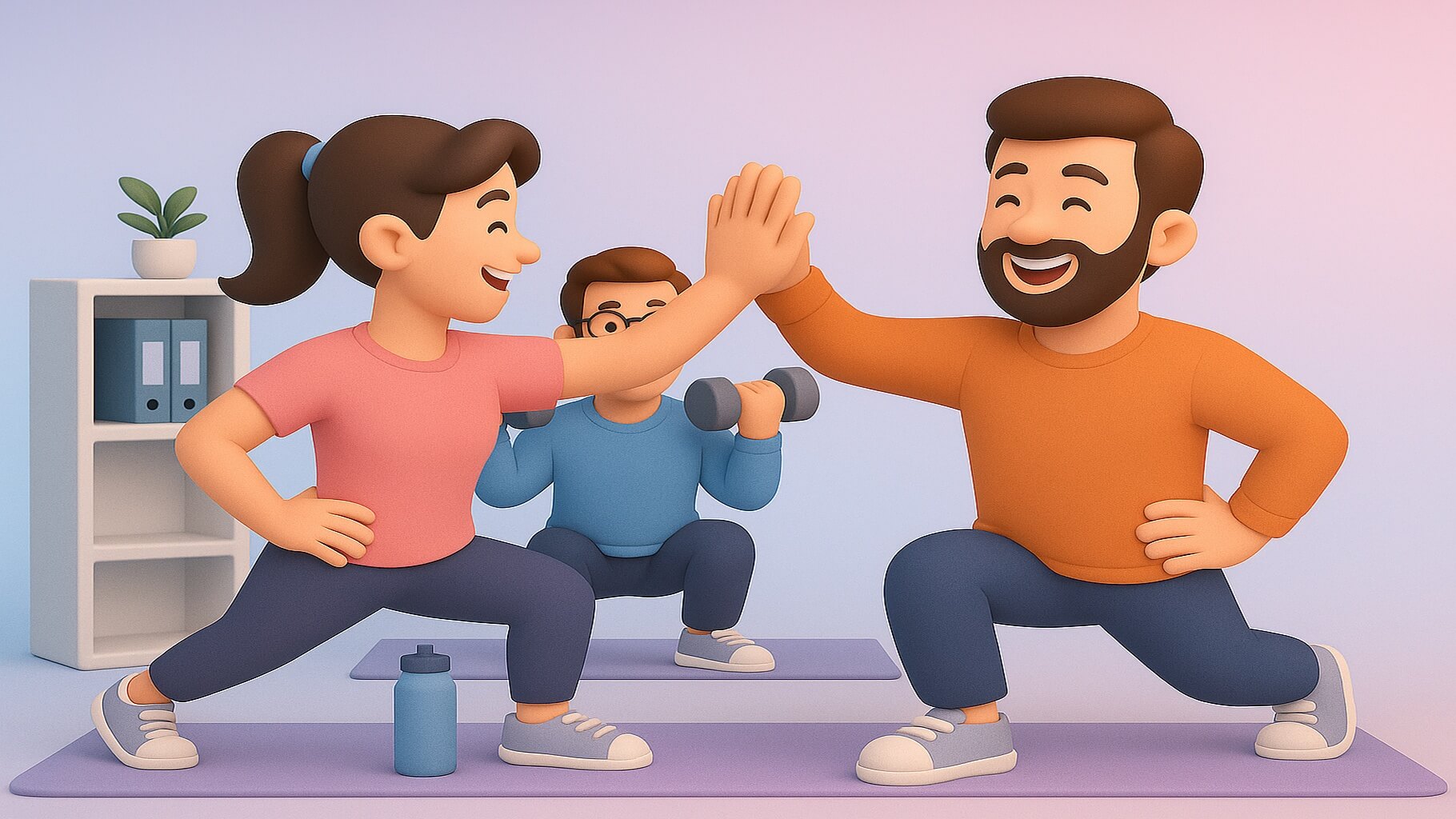 Team fitness challenges at work for beginners
