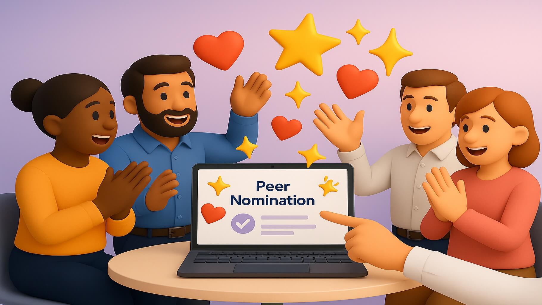 Peer-to-peer recognition ideas with nomination templates