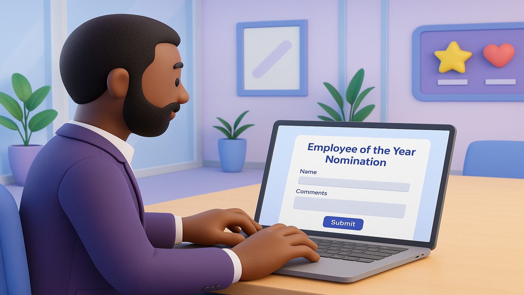 Employee of the year nomination example templates by achievement category
