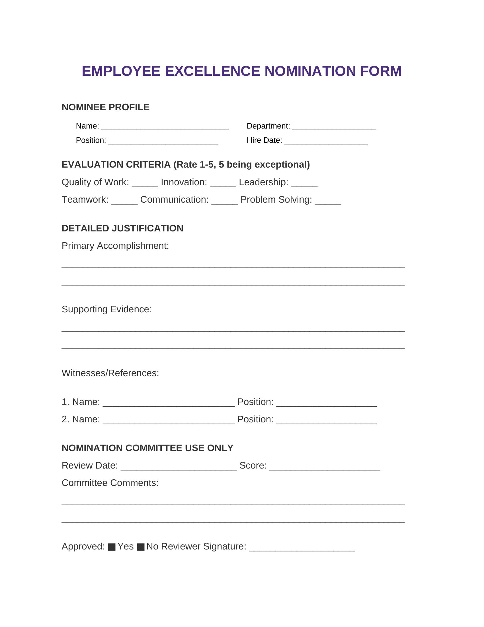 Template 5: Multi-Criteria Evaluation Form