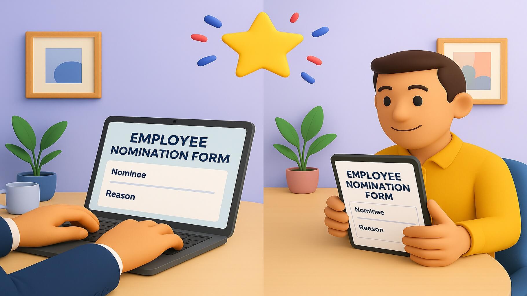Printable employee of the month nomination form formats
