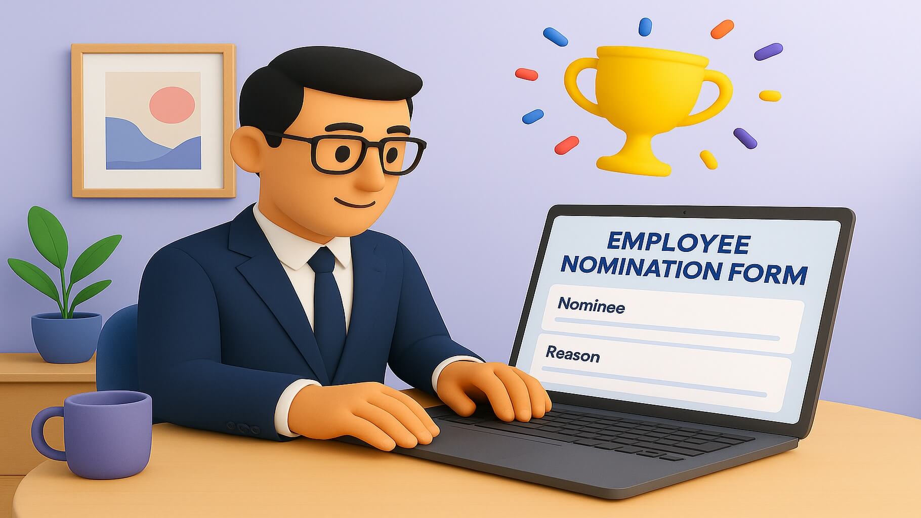 Education and non-profit employee recognition nomination form examples