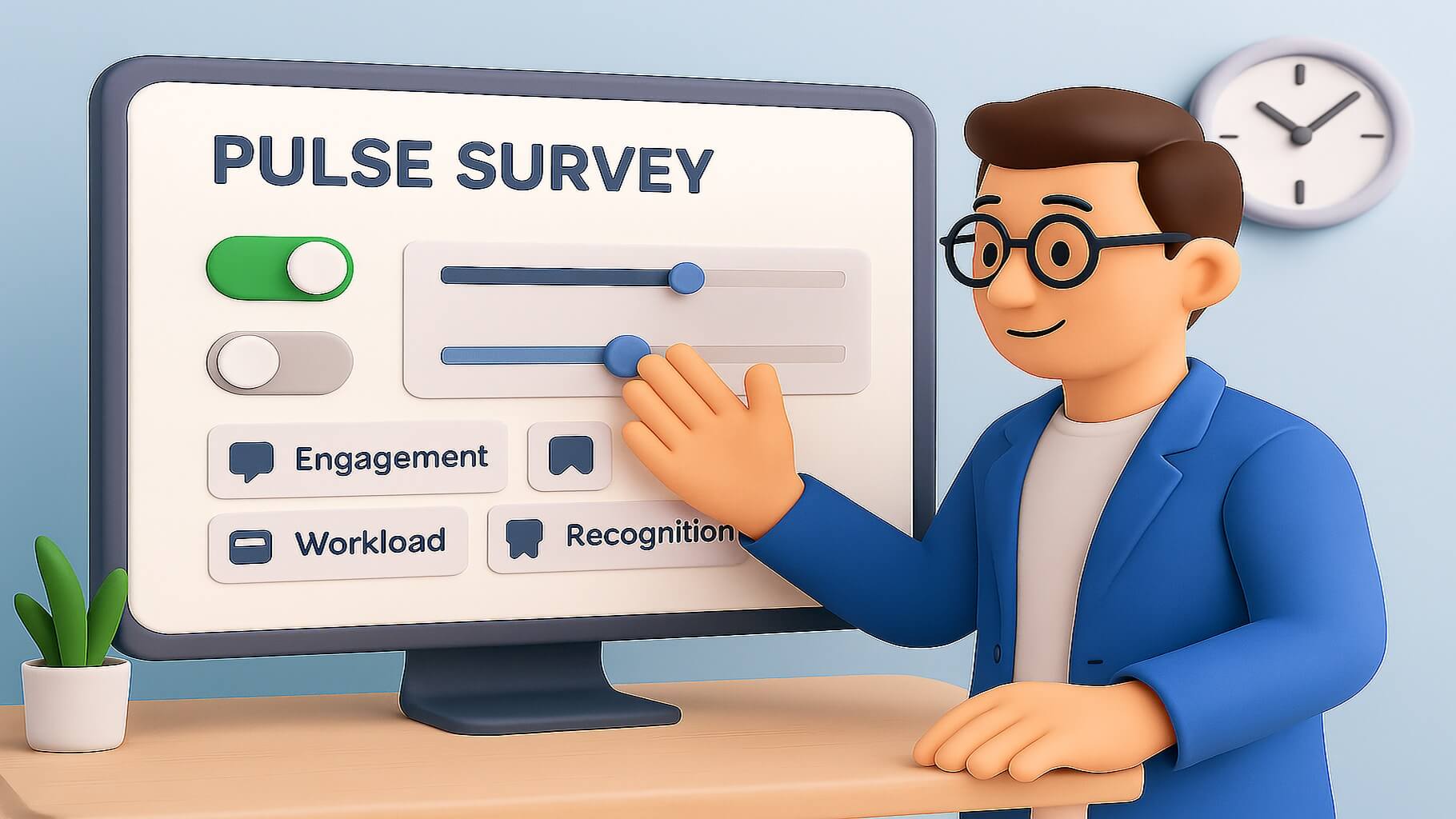 Key features of the employee engagement pulse employee survey tool