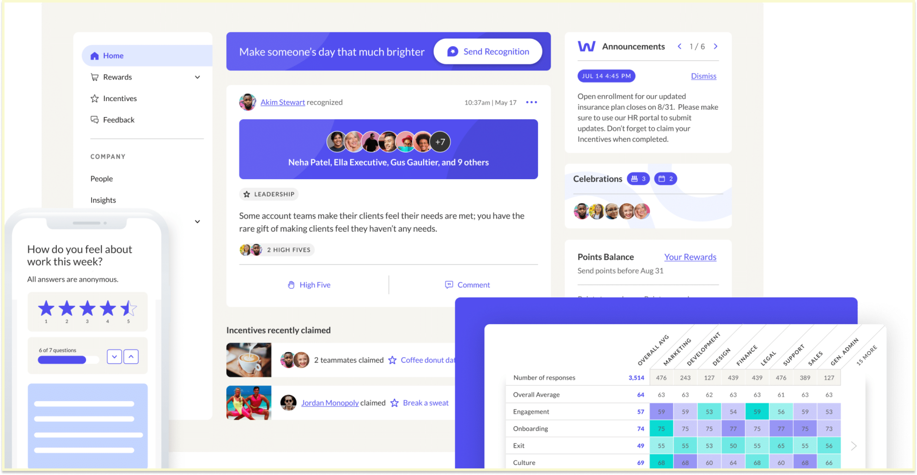 Enterprise eNPS software solutions: WorkTango