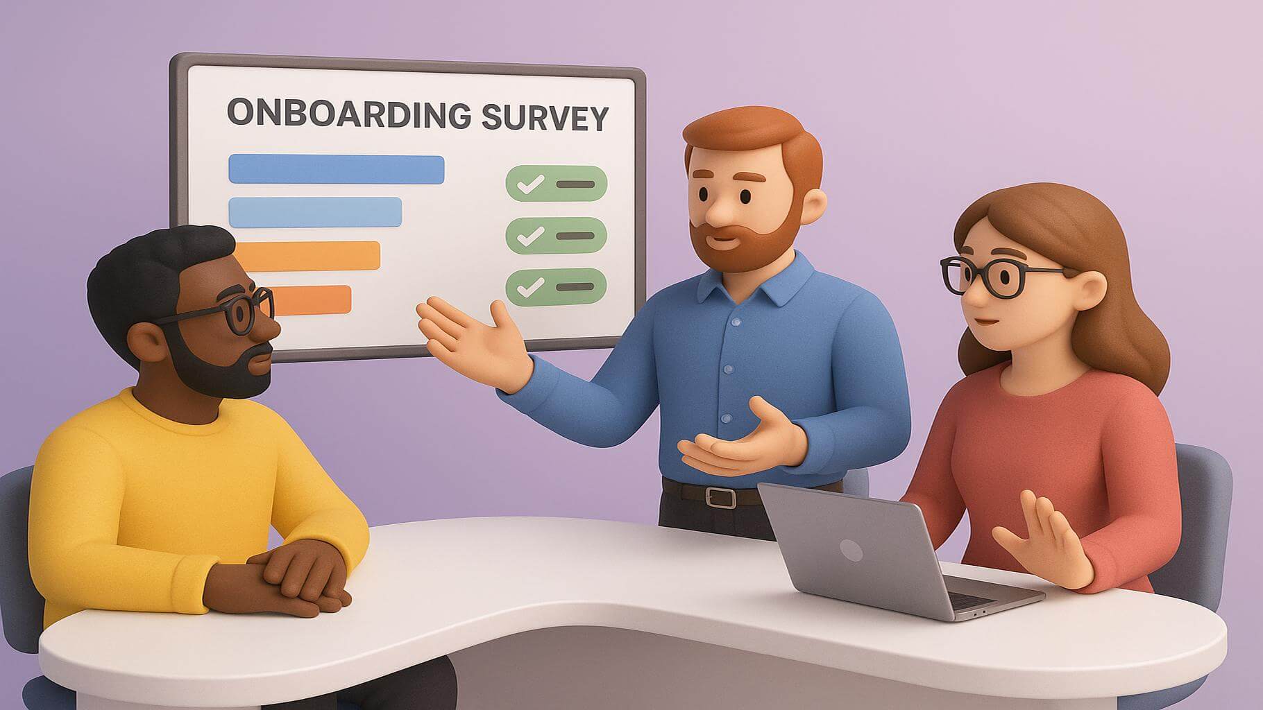 Advanced new hire survey questions examples for specific areas